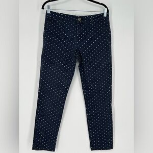 Tommy‎ Hilfiger navy polka dot cropped pants chino ankle style